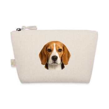 Beagle Porträt Motiv - Bio-Täschchen - Natur - Vorne