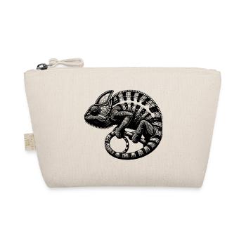 Cute chameleon in camouflage mode - Organic Pouch - nature - Front