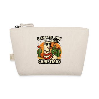Llama Christmas Sass - Organic Pouch - nature - Front