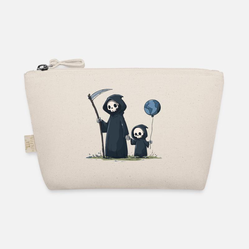 Cute Grim Reaper with Child Organic Pouch
