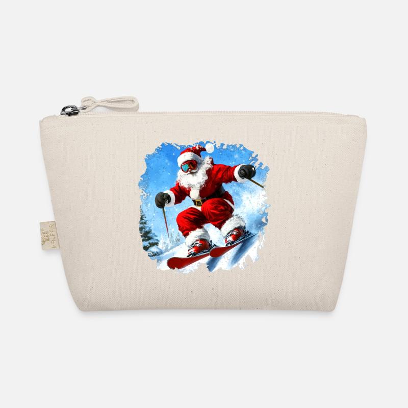 Weihnachten Skifahrer Bio-Täschchen