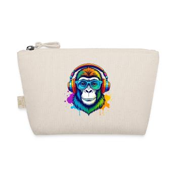 Rainbow Gorilla DJ mit Kopfhörern - Bio-Täschchen - Natur - Vorne