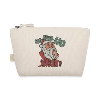 Hohoho Santa - Cold Winter Trendy Christmas Motif - Organic Pouch - nature - Front