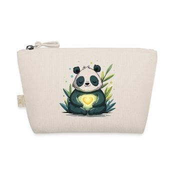 Panda Heart Lamp - Organic Pouch - nature - Front