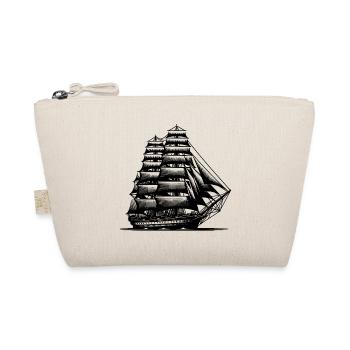 Vintage Sailing Ship Dreams Pure Nostalgia - Organic Pouch - nature - Front