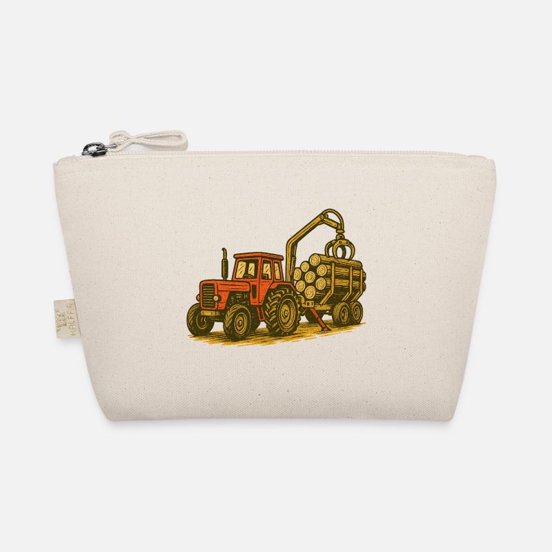 Forest Tractor with Timber Load Organic Pouch