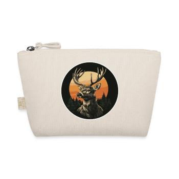 Reindeer Deer Antlers Reindeer Vintage - Organic Pouch - nature - Front