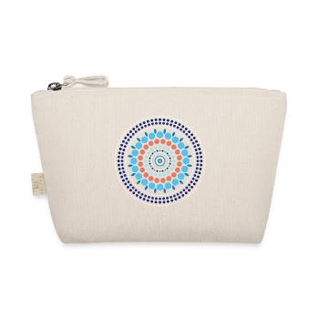 Blue Gradient Dot Mandala - Organic Pouch - nature - Front