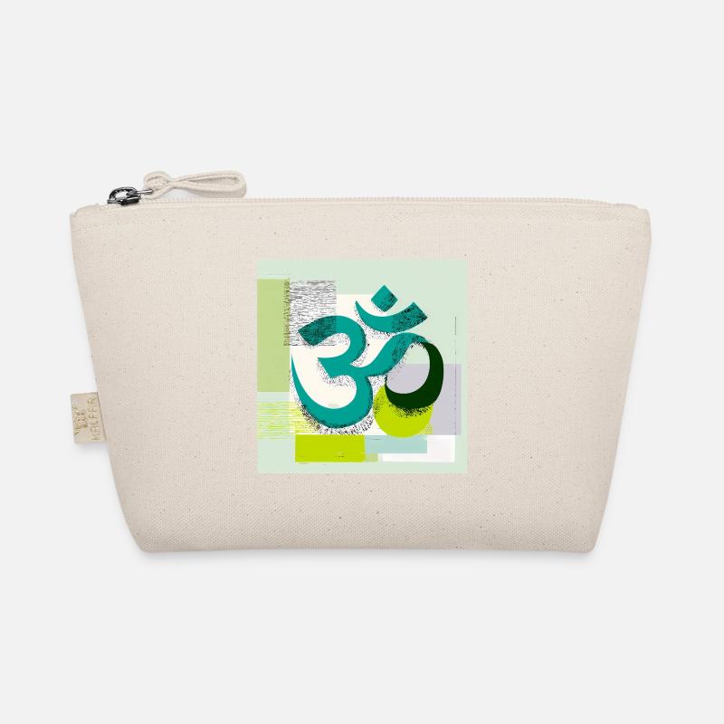 Modern OM Sign – Abstract Yoga Art Organic Pouch