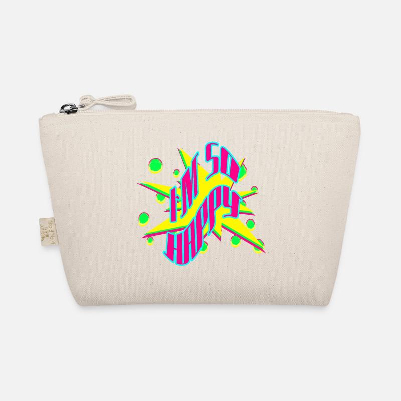 Im So Happy Neon Pop Grafik - Bio-Täschchen - Natur