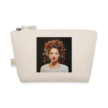 Christmas Hair Crown Portrait Young Woman - Organic Pouch - nature - Front