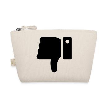 Dislike Hand, Hater Symbol, Thumbs Down - Organic Pouch - nature - Front