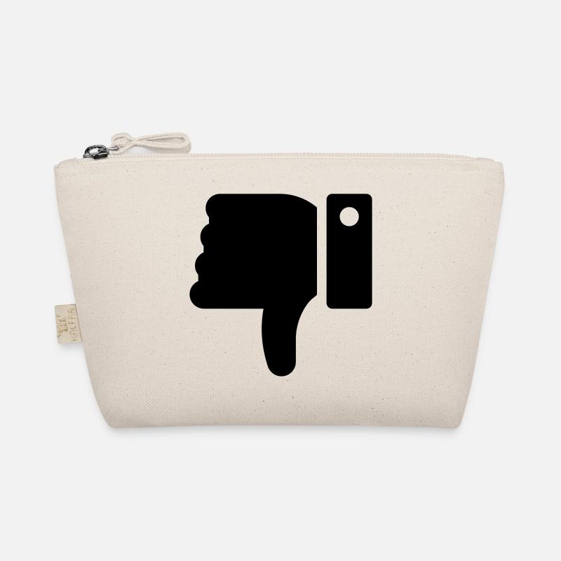 Dislike Hand, Hater Symbol, Thumbs Down Organic Pouch