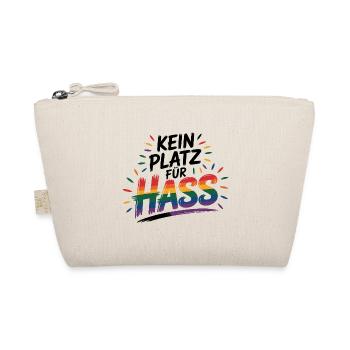 Kein Platz für Hass - Cool Pride Logo - Bio-Täschchen - Natur - Vorne