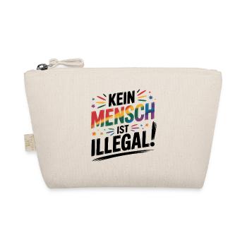 Kein Mensch ist illegal - Cool Pride Logo - Bio-Täschchen - Natur - Vorne