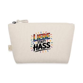 Liebe statt Hass - Cool Pride Logo - Bio-Täschchen - Natur - Vorne