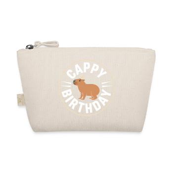 Capybara Birthday Cappy Birthday Funny Capy - Organic Pouch - nature - Front