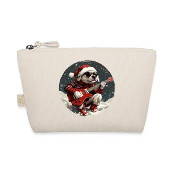 Labrador Dog Christmas Guitar - Organic Pouch - nature - Front