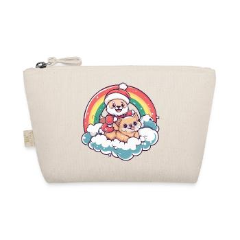 Chihuahua Dog Santa Claus Christmas - Organic Pouch - nature - Front