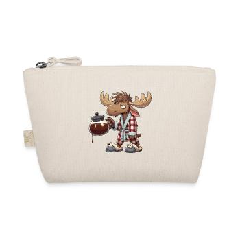 Funny Moose Coffee Lover Barista Morning Brew - Organic Pouch - nature - Front