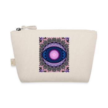 Neon Blue Pink Mandala - Organic Pouch - nature - Front