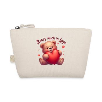 Teddy bear with a heart for lovers - Organic Pouch - nature - Front
