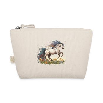 Unicorn in a sea of flowers: magic of colours - Organic Pouch - nature - Front