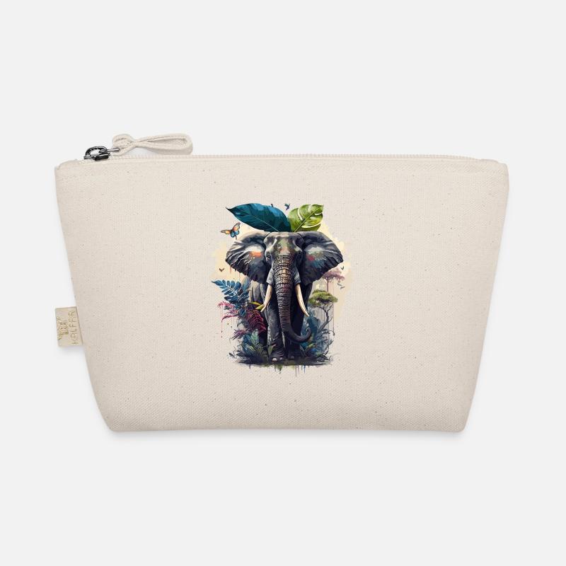 Imprimé coloré de jungle d’éléphant Trousse biologique