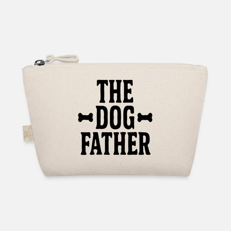 Das Dog Father Vintage-Blockknochen-Design - Bio-Täschchen - Natur