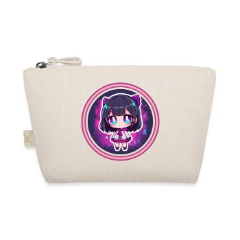 Neon Chibi in Cyber City - Organic Pouch - nature - Front