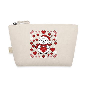 Cœur de Noël d’ours polaire - Trousse biologique - nature - Devant