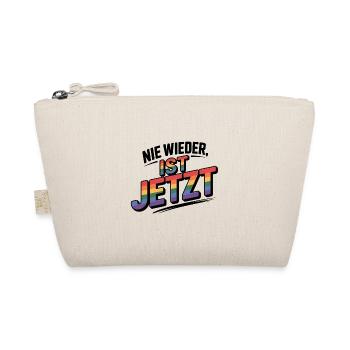 Nie wieder ist Jetzt! - Cool Pride Logo - Bio-Täschchen - Natur - Vorne