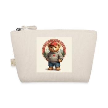 Swiss Bear with I Love Switzerland - Organic Pouch - nature - Front