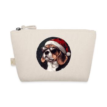 Beagle au chapeau de Noël - Trousse biologique - nature - Devant