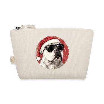 Cool dog in Santa look - Organic Pouch - nature - Front