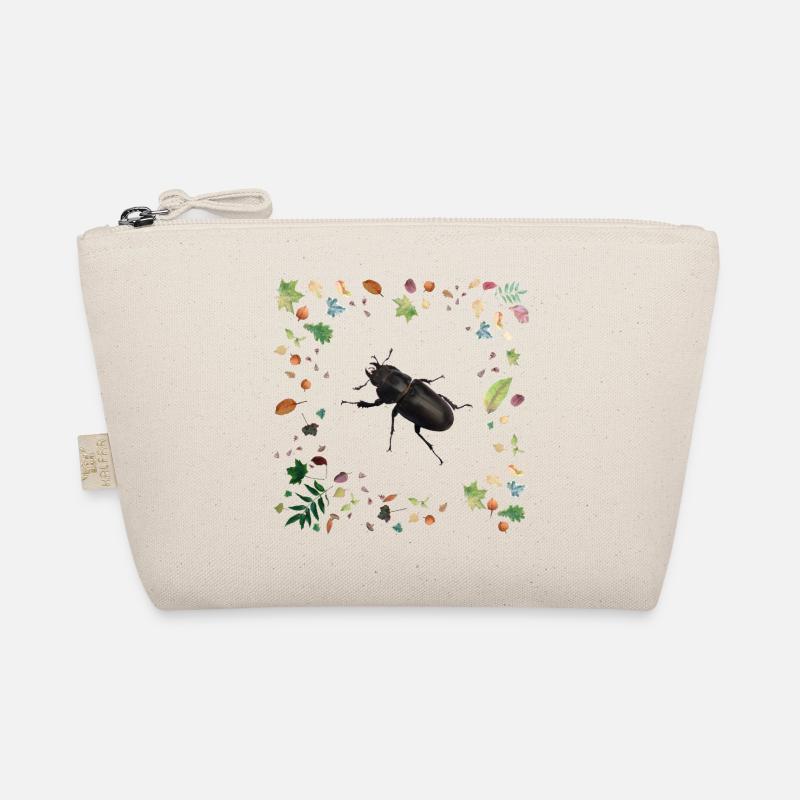 Hirschkäfer mit Herbstlaub Bio-Täschchen
