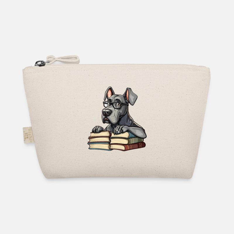 Süßes Dogge-Lesebuch mit Brille Bio-Täschchen