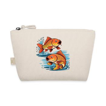 Carp – Sport Fishing Design with Two Carp - Organic Pouch - nature - Front