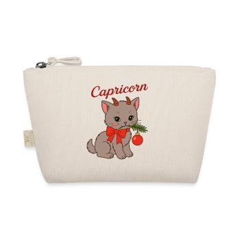 Capricorn Cat Magic Festive Day - Organic Pouch - nature - Front