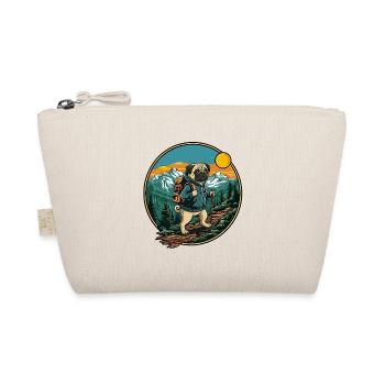 Cute Pug Hiking Camping Mountain Adventure - Organic Pouch - nature - Front
