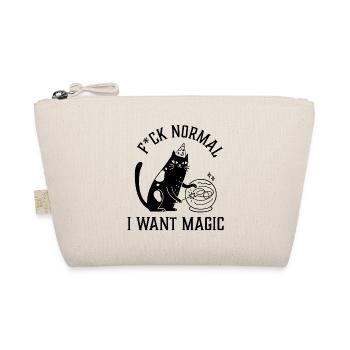 Fuck Normal I Want Magic Retro Cat - Organic Pouch - nature - Front