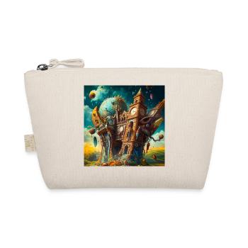 Surreal clock tower and globe - Organic Pouch - nature - Front
