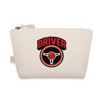 Steering Wheel Emblem Retro Driver Sport - Organic Pouch - nature - Front