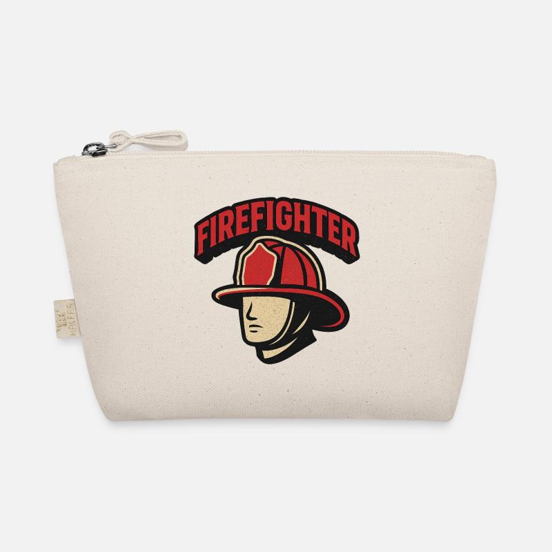 Feuerwehrheld Retro Bio-Täschchen