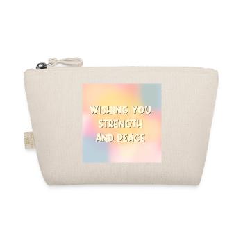 Wishing Strength Peace - Organic Pouch - nature - Front