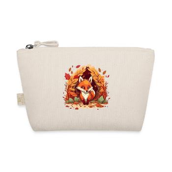 Autumn fox in a circle of leaves - Organic Pouch - nature - Front