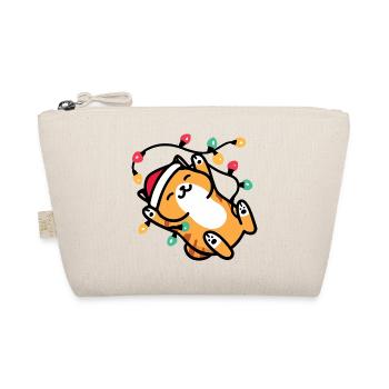 Kawaii Cat Fairy Lights Christmas - Organic Pouch - nature - Front