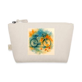 Aquarell, Fahrrad in Farbexplosion - Bio-Täschchen - Natur - Vorne