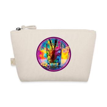 Colored Neon Psyedelic Glass - Organic Pouch - nature - Front