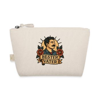 Bester Vater Retro Tattoo - Bio-Täschchen - Natur - Vorne